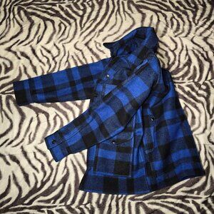 Filson Mackinaw wool cruiser plaid cobalt blue black size mens 38 lot 110